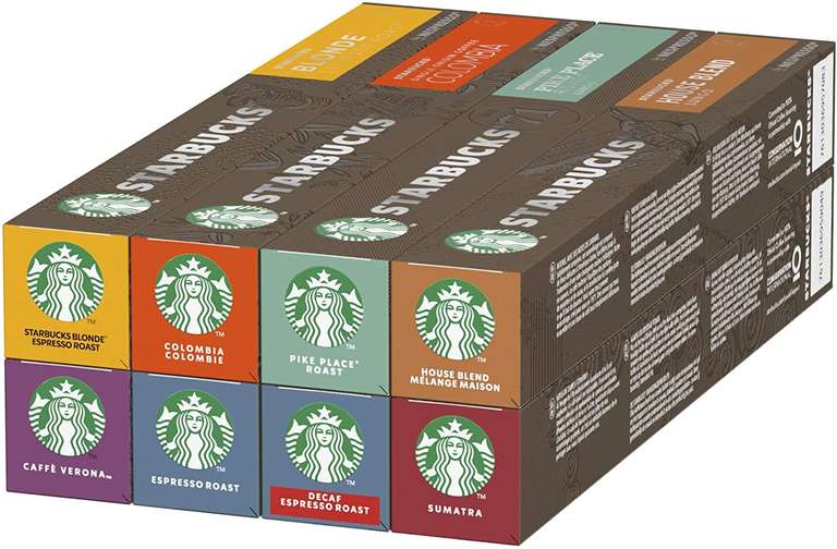 Zestaw kaw Starbucks by Nespresso 8 x 10 kapsułek