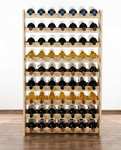 Stojak na 63 butelki wina (sosnowy, 9 poziomów) @ Allegro
