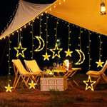 Kurtyna świetlna LED księżyce i gwiazdy Mexllex