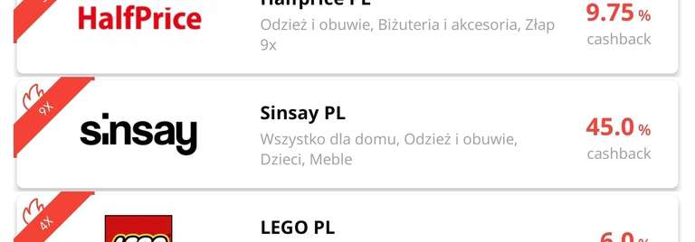 Sinsay w Letyshops - 45% cashback (max. 100 PLN)