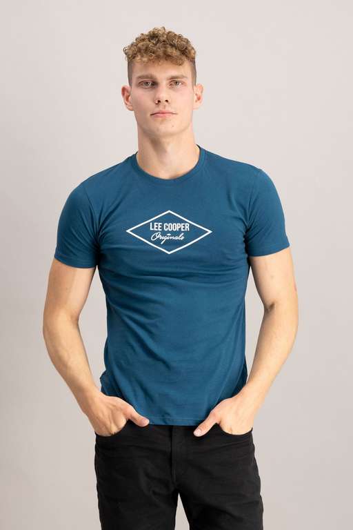 Koszulka Lee Cooper, niebieska 100% bawełna L, XL, XXL