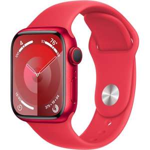 Smartwatch APPLE Watch 9 GPS 41mm koperta z aluminium (czerwony) + pasek sportowy rozmiar M/L (czerwony)