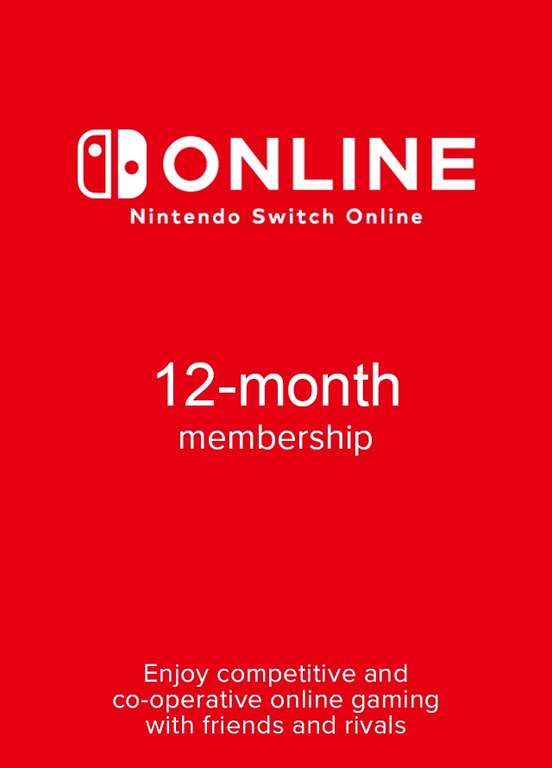 Nintendo Membership 12 Month (Individual) - Europe