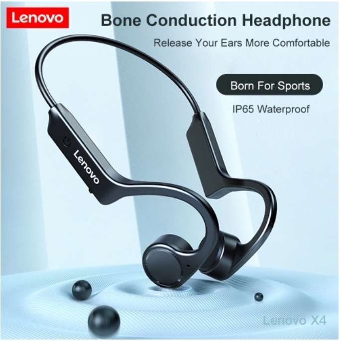Słuchawki bezprzewodowe Lenovo X4 z przewodnictwem kostnym, 27.49$