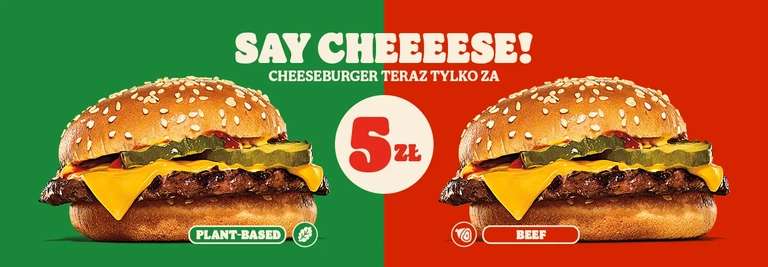 Burger King - Cheeseburger za 5 zł, vege Plant-Based Cheeseburger za 5 zł