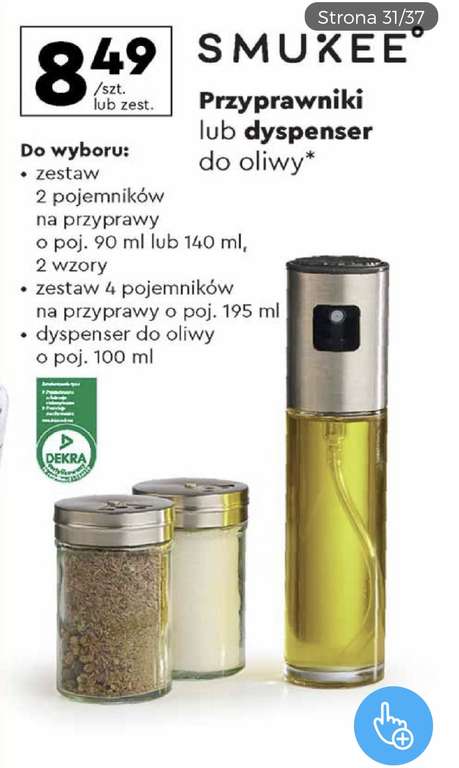 Smukee dyspenser do oliwy 100ml Biedronka