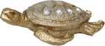 Figura Złoty żółw z brokatem i diamentowymi dodatkami- 20 cm. Dostawa- DARMOWA z Prime