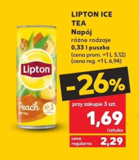 Napój Lipton Ice Tea w puszce 330ml *Przy zakupie 3 sztuk* Kaufland