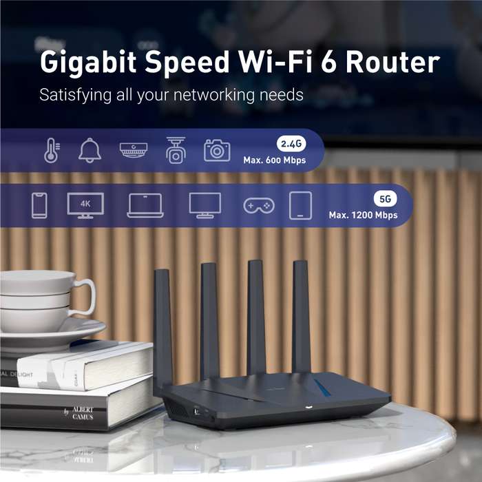 Router Ruter GL.iNet Flint (GL-AX1800) Gigabit Wi-Fi 6