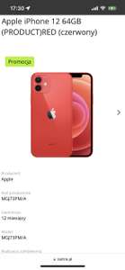 Smartfon iPhone 12 64gb red
