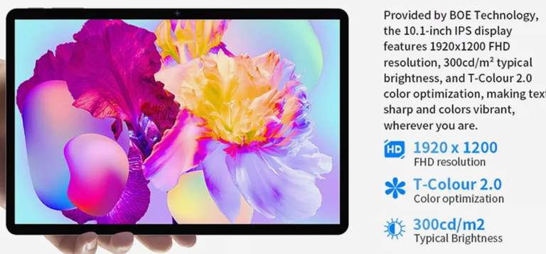 Tablet Teclast P30HD 10.1” + podstawka, IPS, Android 11, 8 rdzeni, 4GB/64GB ($111.15) z Hiszpanii