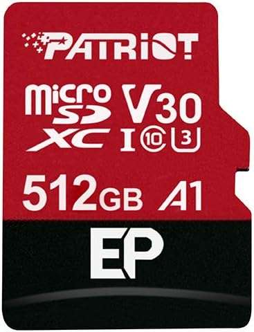 Karta pamięci Patriot 512 GB A1 U3 V30 microSD, zapis/odczyt 60/90 MB/s, gwarancja producenta 3 lat - darmowa dostawa dla wszystkich