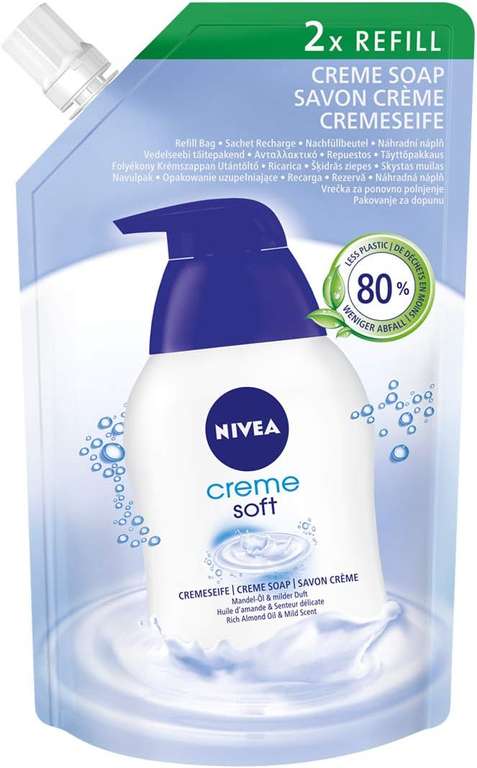 NIVEA mydło w płynie CREME SOFT - opakowanie uzupełniające, 500 ml