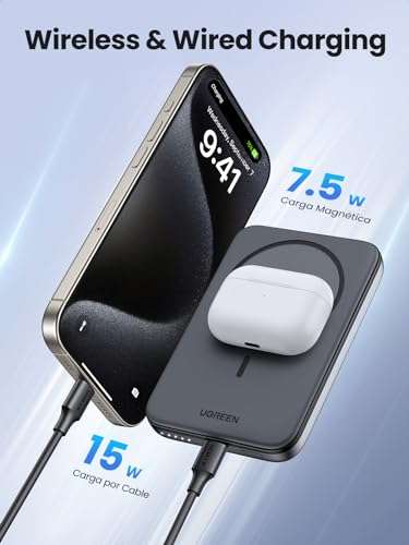 Powerbank UGREEN 5000mAh Magnetic Bank z funkcją szybkiego ładowania 15W USB-C @ Amazon.es
