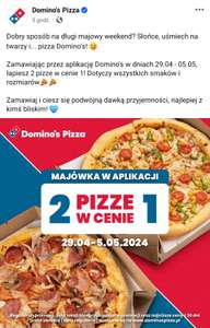 2 pizze w cenie 1 Dominos Pizza
