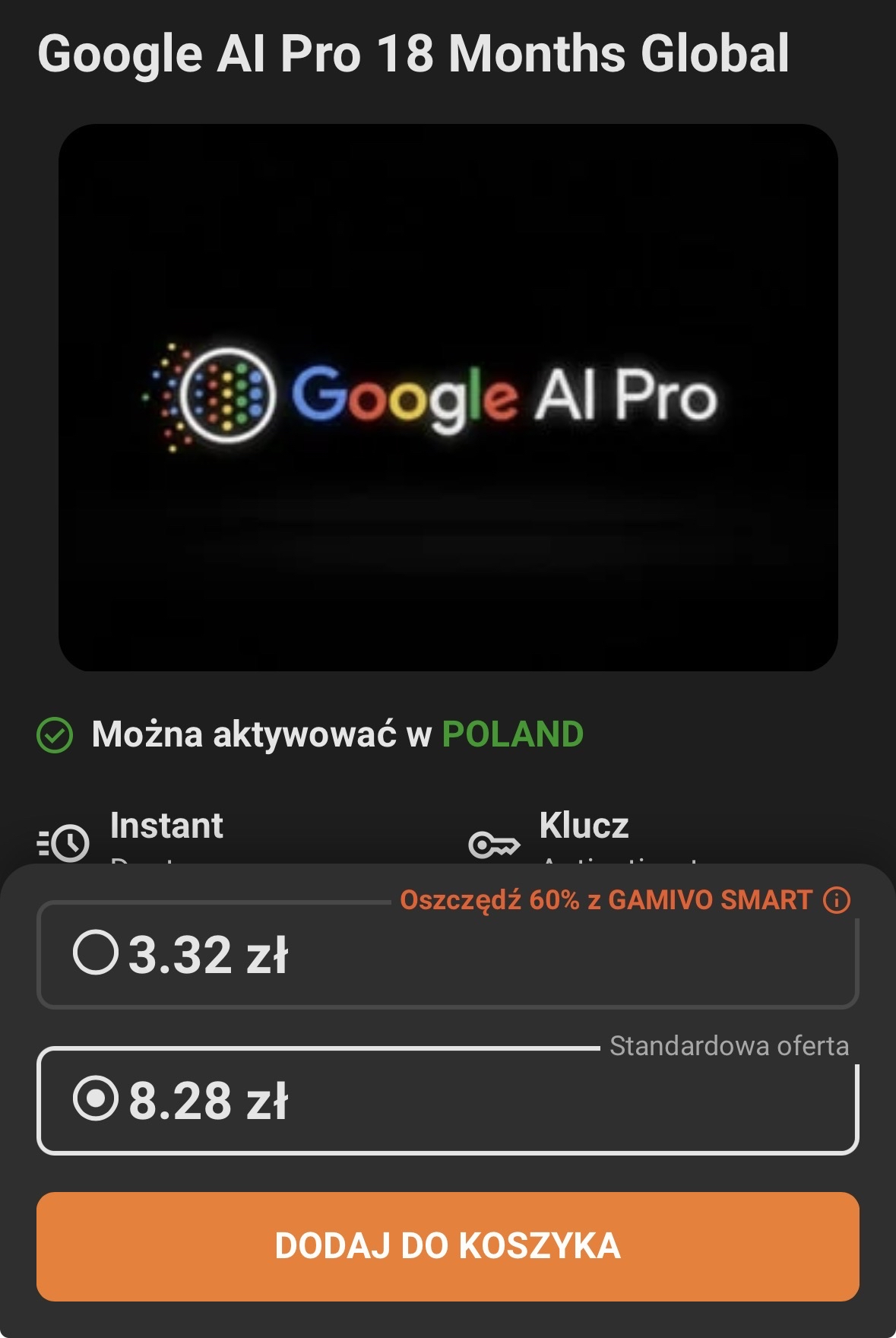 Google Ai Pro 18 miesiecy