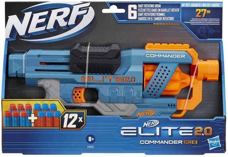 Wyrzutnia Nerf Elite 2.0 Commander RD-6 (12 oryginalnych strzałek Nerf w zestawie)