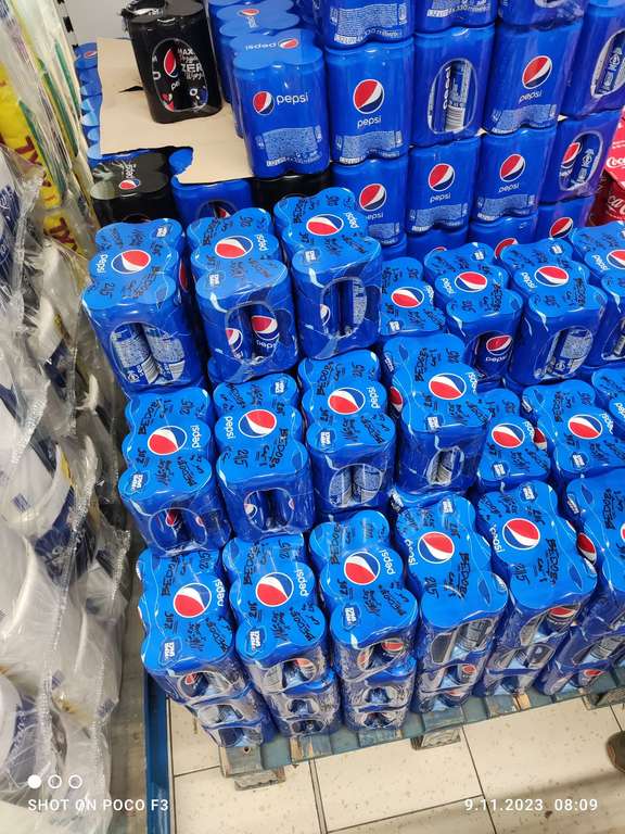 Pepsi puszka 6x330ml za 10,65zł. Lidl