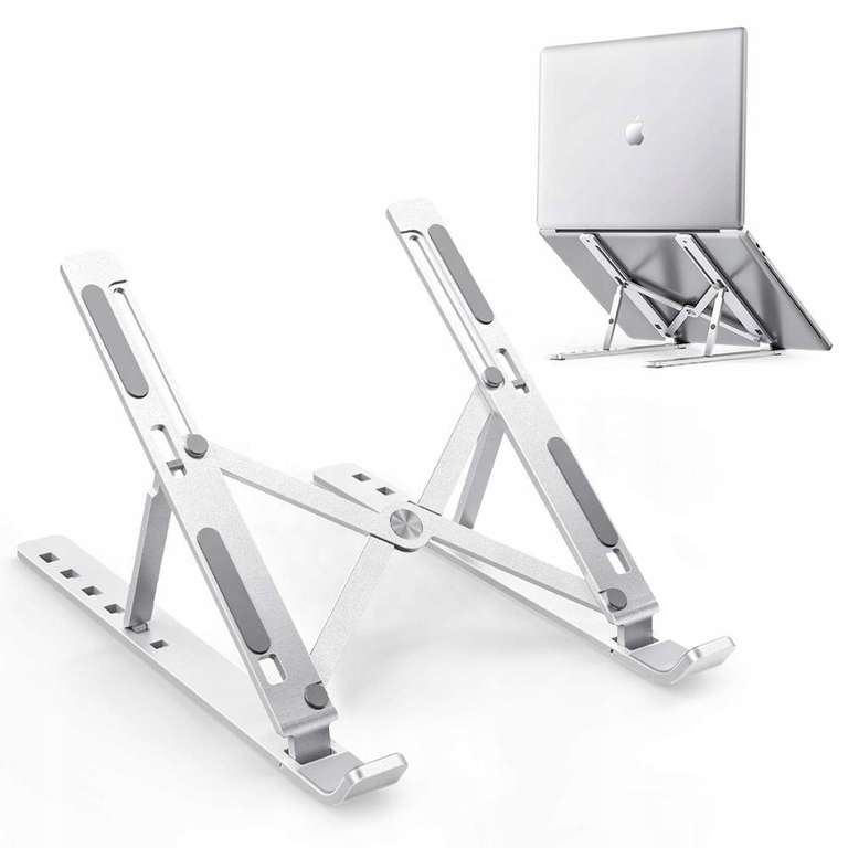 Aluminiowy stojak pod laptopa, rozkładany X @ Allegro