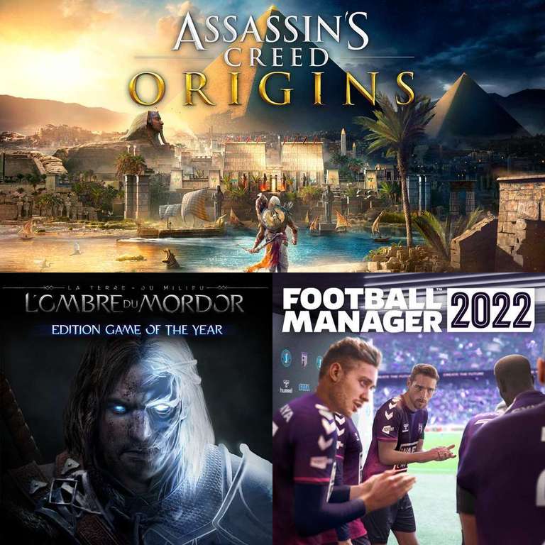 [PC] Assassin's Creed Origins, Football Manager 2022, Shadow of Mordor GOTY i więcej - za darmo @ Amazon Prime Gaming