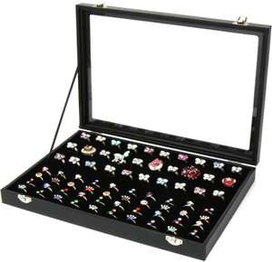 Pudełko do przechowywania biżuterii, organizer na 100 pierścionków
