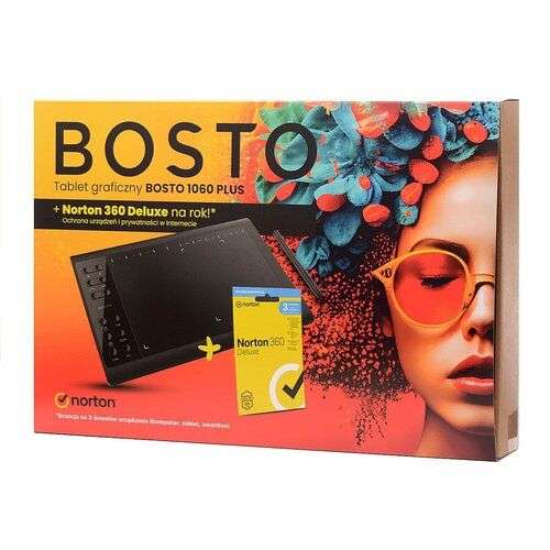 Tablet Graficzny BOSTO 1060 plus + Norton 3 urządzenia na rok
