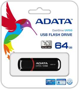 Pendrive Adata DashDrive UV150 AUV150-64G-RBK 64 GB czarny zapis/odczyt 12/90 MB/s - darmowa dostawa Prime