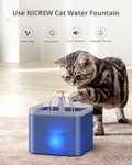 Fontanna do picia dla kotów, psów 2000 ml, z filtrem aktywnym, pompą wodną przewodem zasilającym