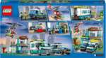 LEGO 60371 City Parking Dla Pojazdów Uprzywilejowanych z Helikopterem Strażackim