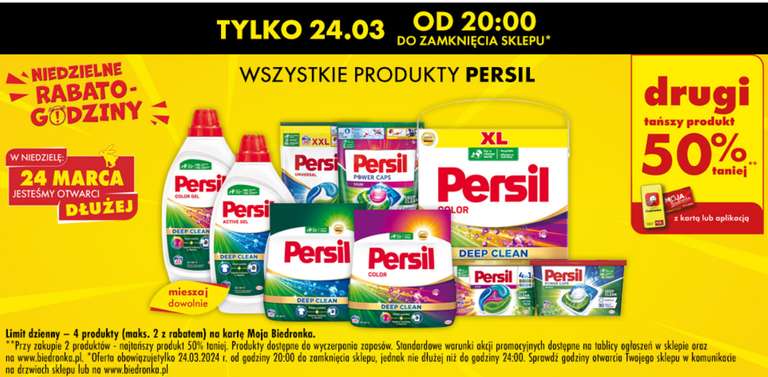 Wszystkie produkty Persil -50% taniej drugi produkt