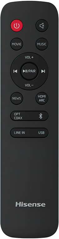 Soundbar HISENSE HS205 HDMI ARC, optyk, jack, Bluetooth