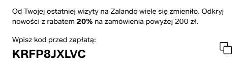 Zalando -20% na wszystko od 200z, przypisane do konta at Zalando |  Pepper.pl