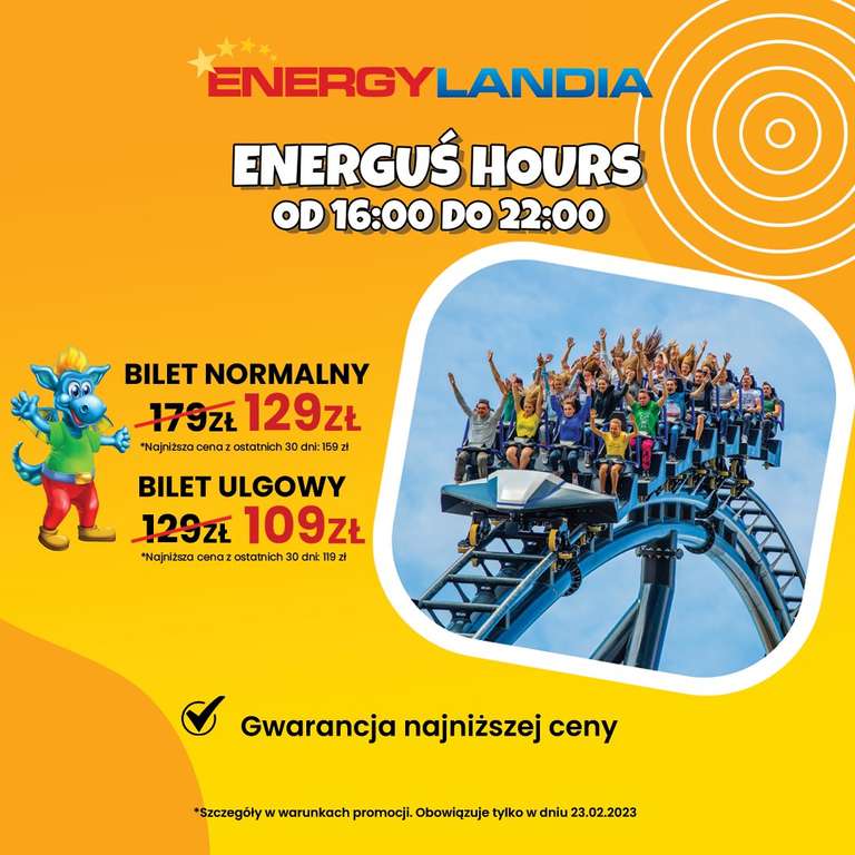 Energylandia - bilety ważne do 23.06.2023