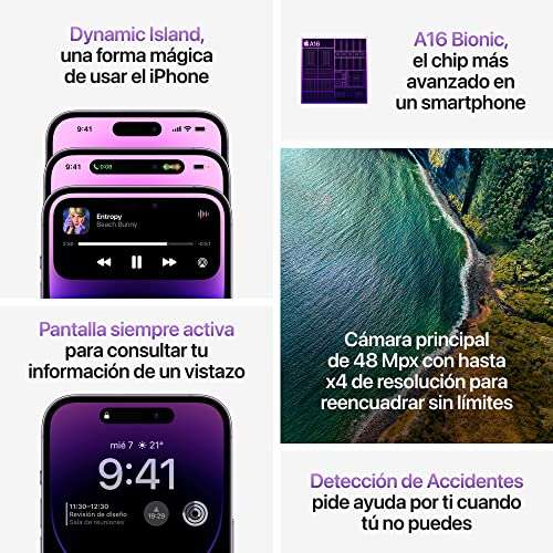 Smartfon Apple iPhone 14 Pro (128 GB) – gwiezdna czerń, Amazon WHD stan bdb [ 761,70 € + wysyłka 4,52 € ] db [ 745,66 € ]