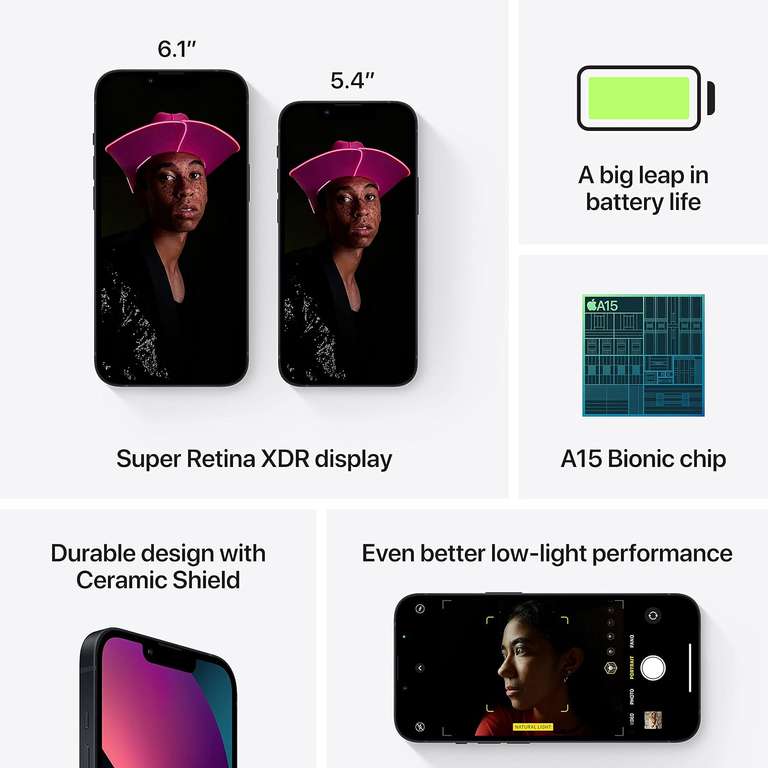 Smartfon Apple iPhone 13 (128 GB) - północ Amazon.pl