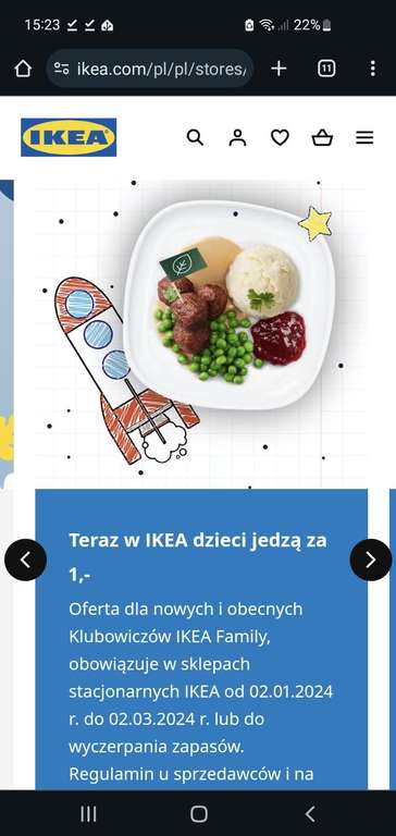 Teraz w IKEA dzieci jedzą za 1zł oferta dla klubowiczów