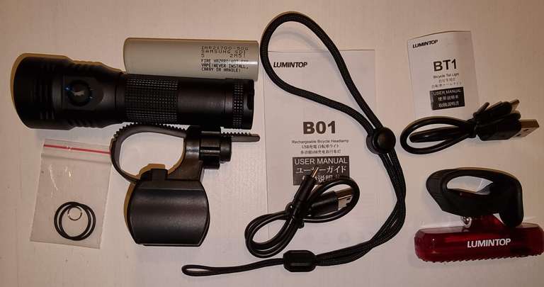 Latarka / Lampka rowerowa Lumintop B01 z akumulatorem 21700 lub Lumintop B01 (z akumulatorem) i BT1 $31,81 (aktualizacja 16.016,)