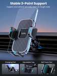 TOPK Samochodowy uchwyt na telefon, uniwersalny uchwyt na telefon do samochodu, z klipsem na hak, uchwyt samochodowy, obracany o 360°