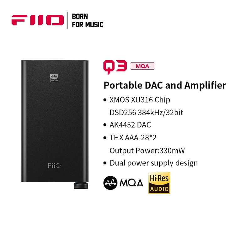 Wzmacniacz Hi-FI DAC Fiio Q3 MQA - $91.62