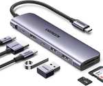 Hub USB-C Ugreen 7 w 1 (PD100W, 4K 30Hz, USB-C, USB 3.0 x 2, czytnik kart SD/TF) @ Amazon