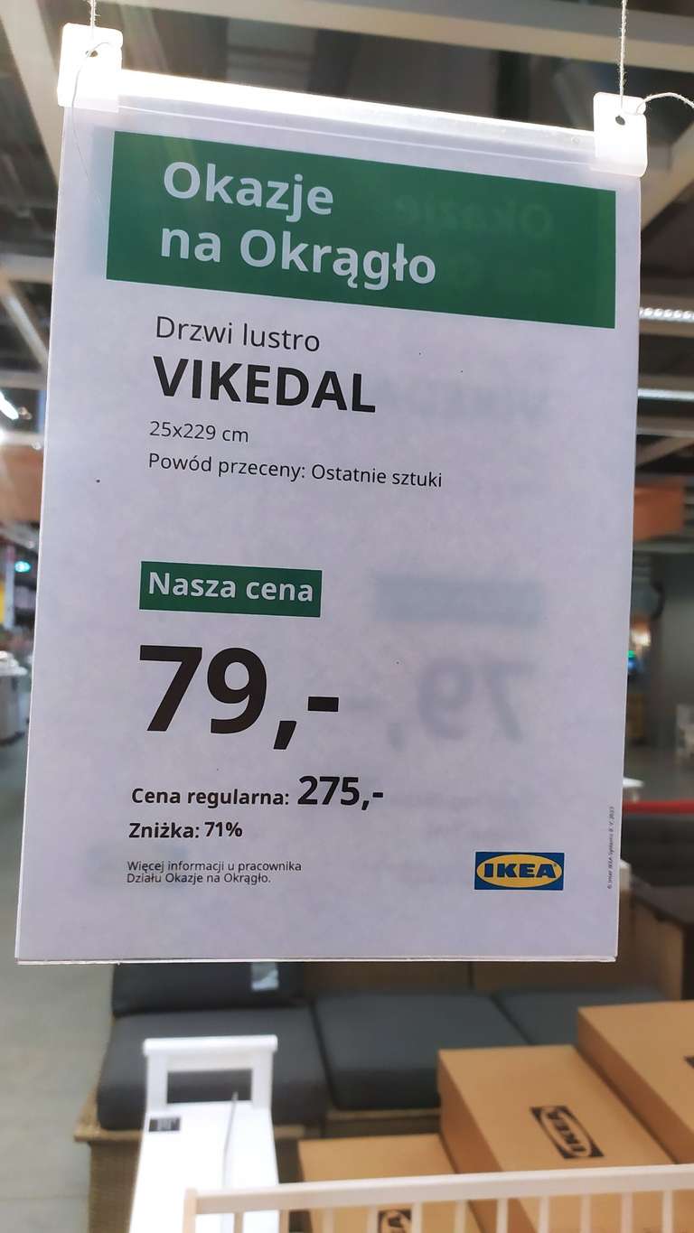 IKEA drzwi do paxa VIKEDAL 25x229cm ostatnie sztuki