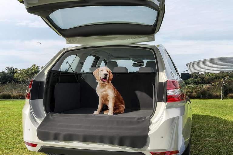 Uniwersalna ochrona bagażnika – z osłoną boczną i progu bagażnika – idealna ochrona dla psów – mata samochodowa