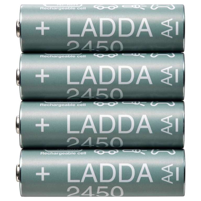 Akumulatorek 4szt. AA Ikea LADDA 2450mAh oraz LADDA AAA 750mAh