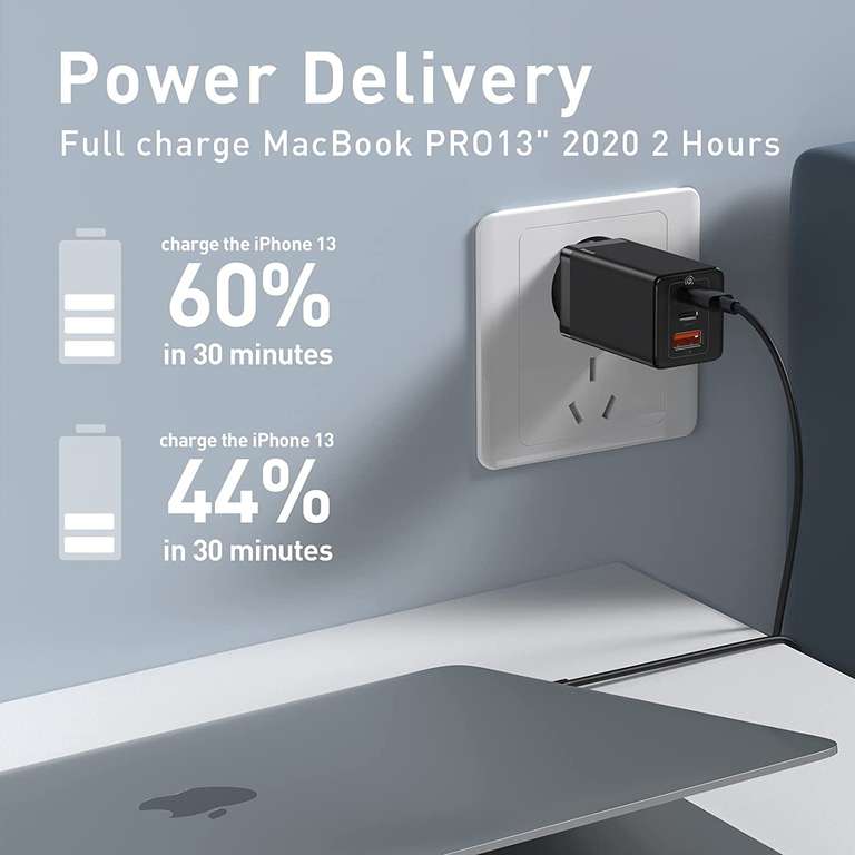 Baseus Ładowarka 65W, Power Delivery z GaN Tech @ Amazon