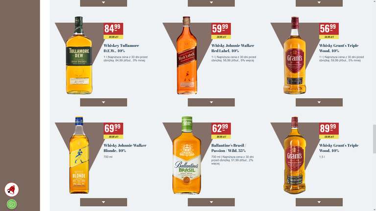 Piwniczka Biedronki - oferta zbiorcza na Whisky / Whiskey ważna od 4.12.2023 do 23.12.2023