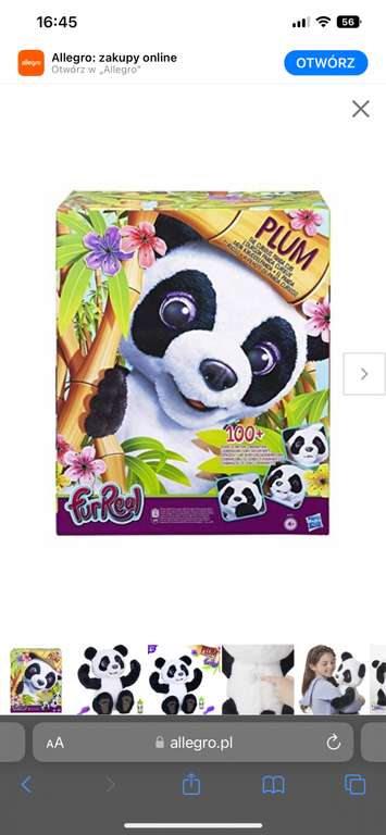 Panda interaktywna Hasbro FurReal Plum E85935S1