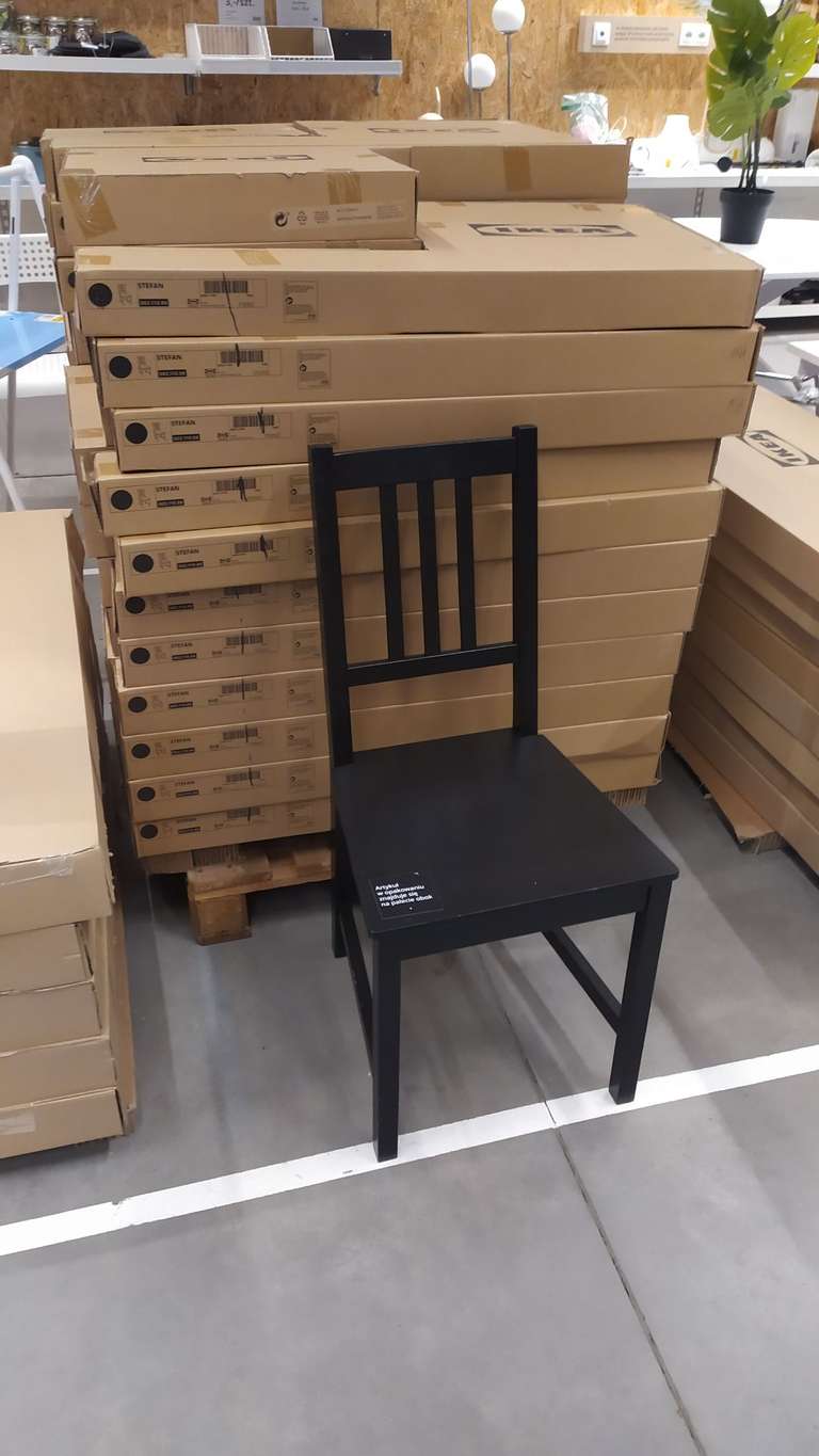 IKEA krzesło STEFAN czarny brąz