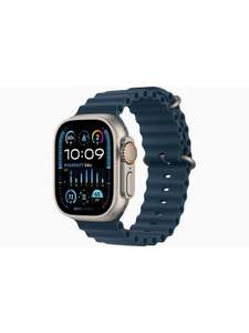 Smartwatch APPLE Watch Ultra 2 GPS + Cellular Koperta 49mm z tytanu w kolorze naturalnym z paskiem Ocean w kolorze niebieskim MREG3WB/A