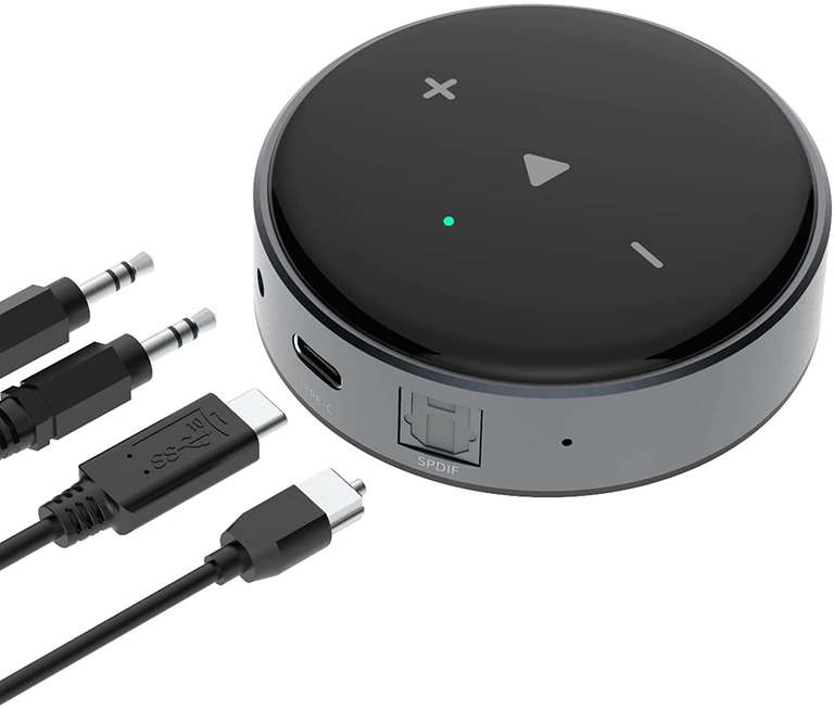 Wiim Mini Airplay 2 Music Streamer, WiFi i Bluetooth Multiroom/Multizone Audio w ramach Spotify/Tidal Connect i 192 kHz/24-bit Błąd Cenowy