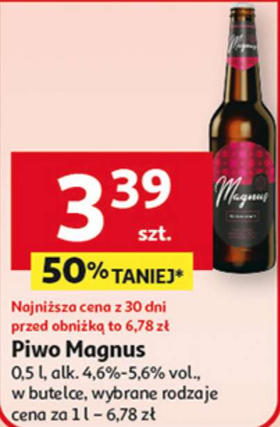 Piwo Magnus butelka 0,5L wybrane rodzaje @Auchan